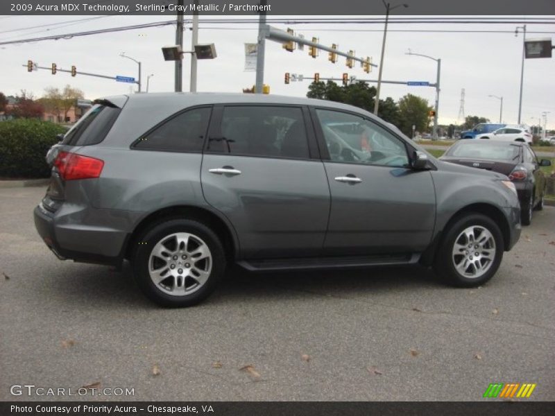 Sterling Gray Metallic / Parchment 2009 Acura MDX Technology