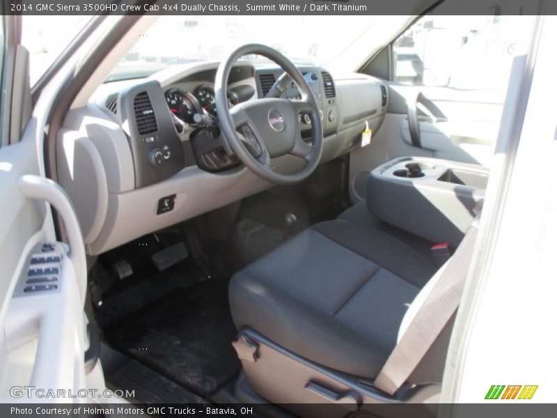 Summit White / Dark Titanium 2014 GMC Sierra 3500HD Crew Cab 4x4 Dually Chassis
