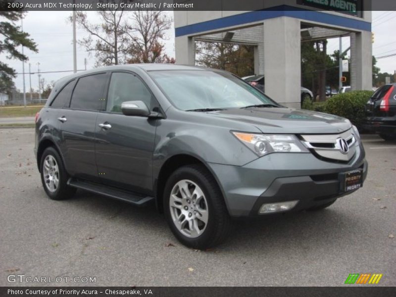 Sterling Gray Metallic / Parchment 2009 Acura MDX Technology