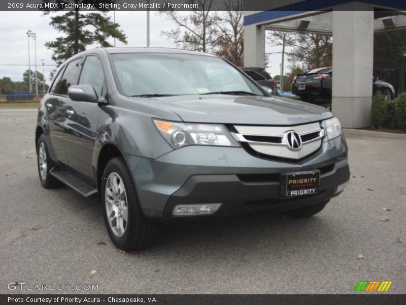 Sterling Gray Metallic / Parchment 2009 Acura MDX Technology