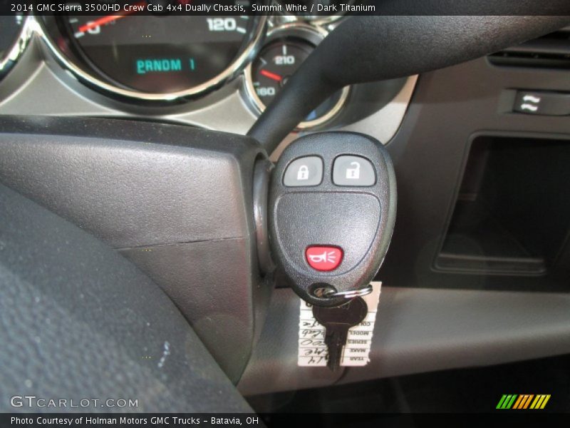 Summit White / Dark Titanium 2014 GMC Sierra 3500HD Crew Cab 4x4 Dually Chassis