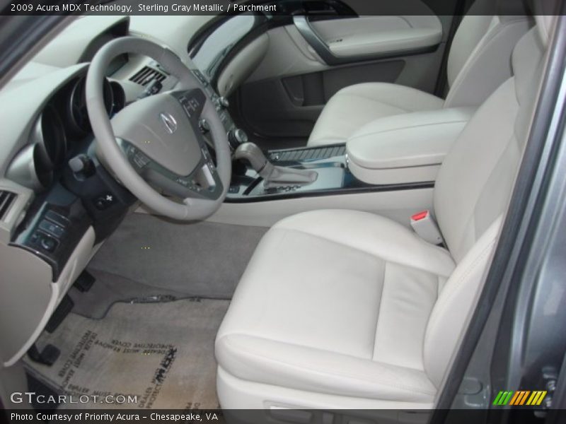 Sterling Gray Metallic / Parchment 2009 Acura MDX Technology