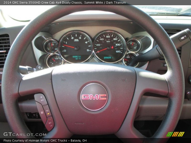 Summit White / Dark Titanium 2014 GMC Sierra 3500HD Crew Cab 4x4 Dually Chassis