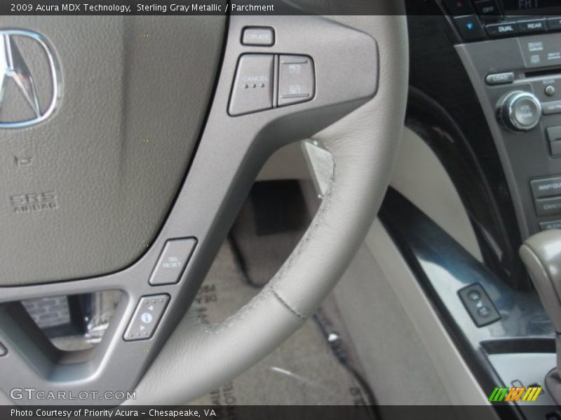Sterling Gray Metallic / Parchment 2009 Acura MDX Technology