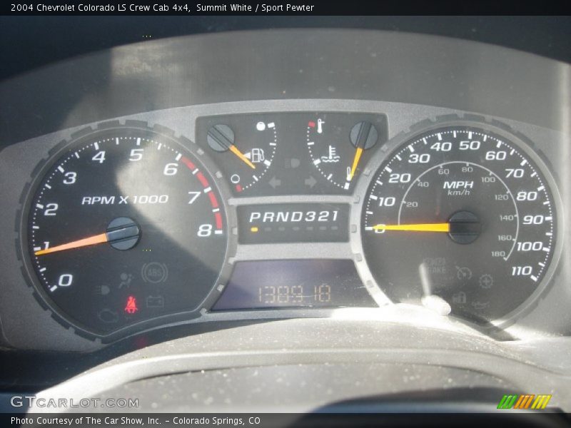 Summit White / Sport Pewter 2004 Chevrolet Colorado LS Crew Cab 4x4