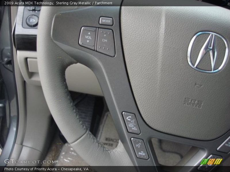 Sterling Gray Metallic / Parchment 2009 Acura MDX Technology