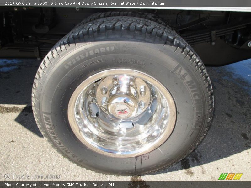 Summit White / Dark Titanium 2014 GMC Sierra 3500HD Crew Cab 4x4 Dually Chassis