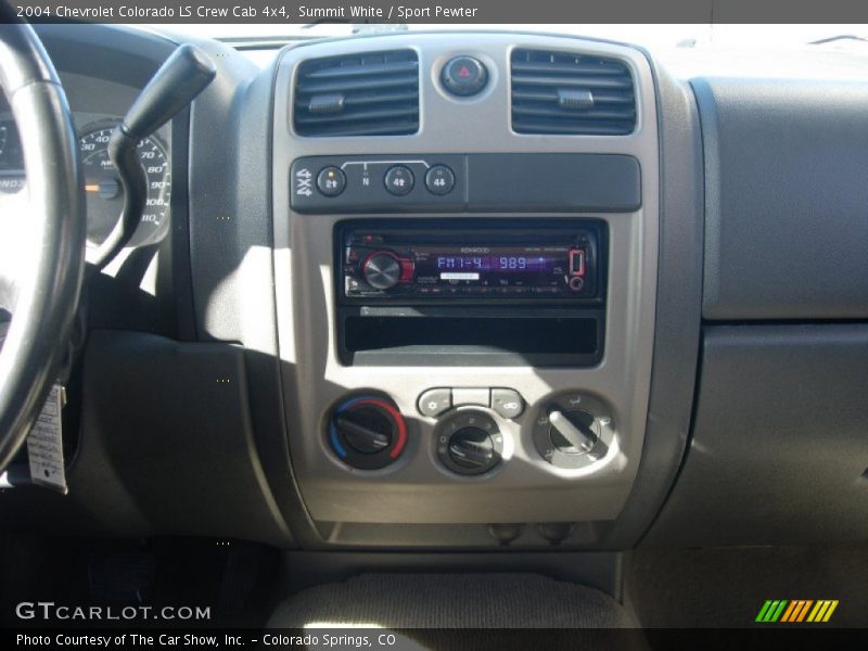Summit White / Sport Pewter 2004 Chevrolet Colorado LS Crew Cab 4x4