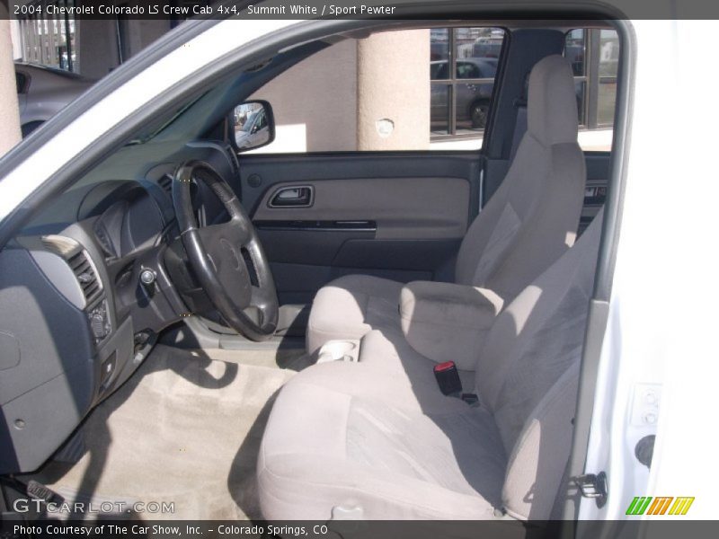 Summit White / Sport Pewter 2004 Chevrolet Colorado LS Crew Cab 4x4