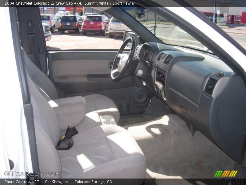 Summit White / Sport Pewter 2004 Chevrolet Colorado LS Crew Cab 4x4