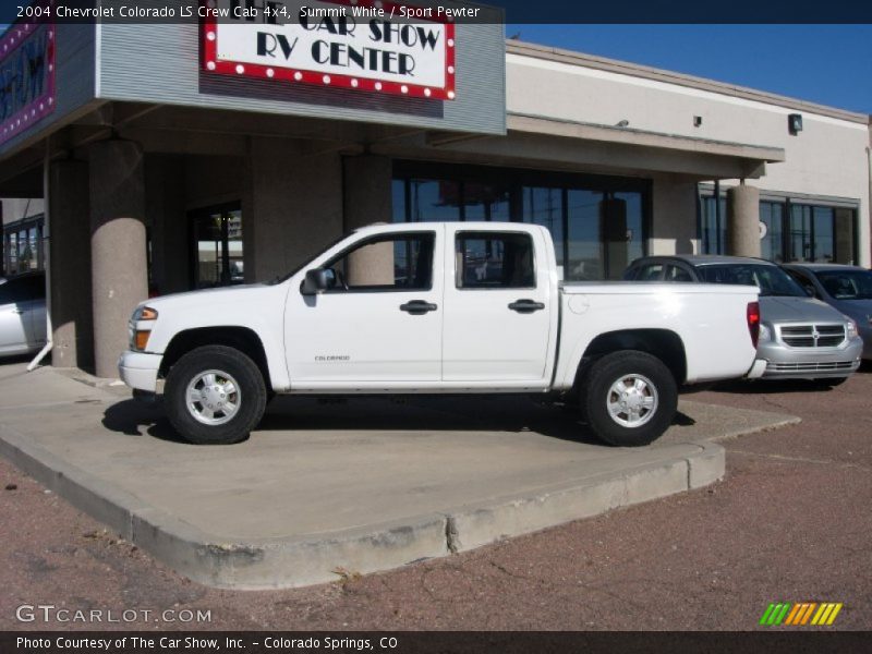 Summit White / Sport Pewter 2004 Chevrolet Colorado LS Crew Cab 4x4