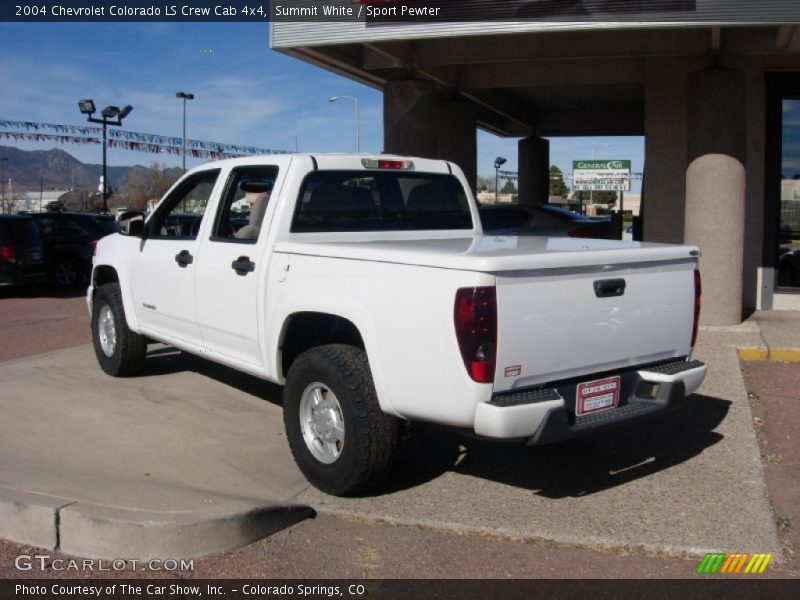 Summit White / Sport Pewter 2004 Chevrolet Colorado LS Crew Cab 4x4