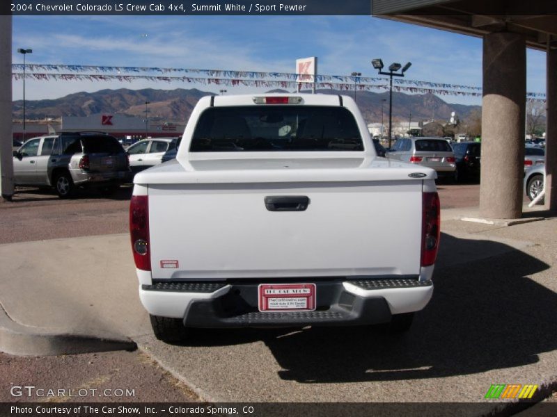 Summit White / Sport Pewter 2004 Chevrolet Colorado LS Crew Cab 4x4