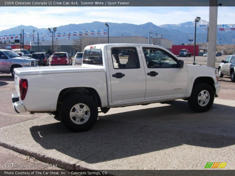 Summit White / Sport Pewter 2004 Chevrolet Colorado LS Crew Cab 4x4