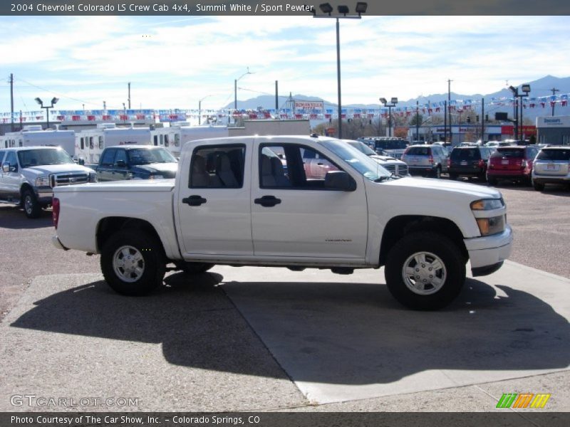 Summit White / Sport Pewter 2004 Chevrolet Colorado LS Crew Cab 4x4