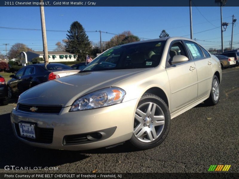Gold Mist Metallic / Gray 2011 Chevrolet Impala LT