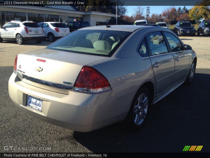 Gold Mist Metallic / Gray 2011 Chevrolet Impala LT