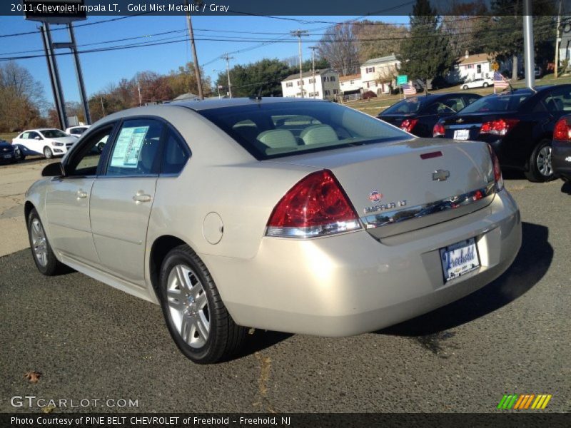 Gold Mist Metallic / Gray 2011 Chevrolet Impala LT