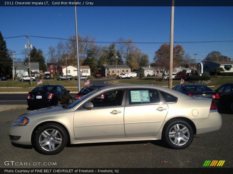 Gold Mist Metallic / Gray 2011 Chevrolet Impala LT