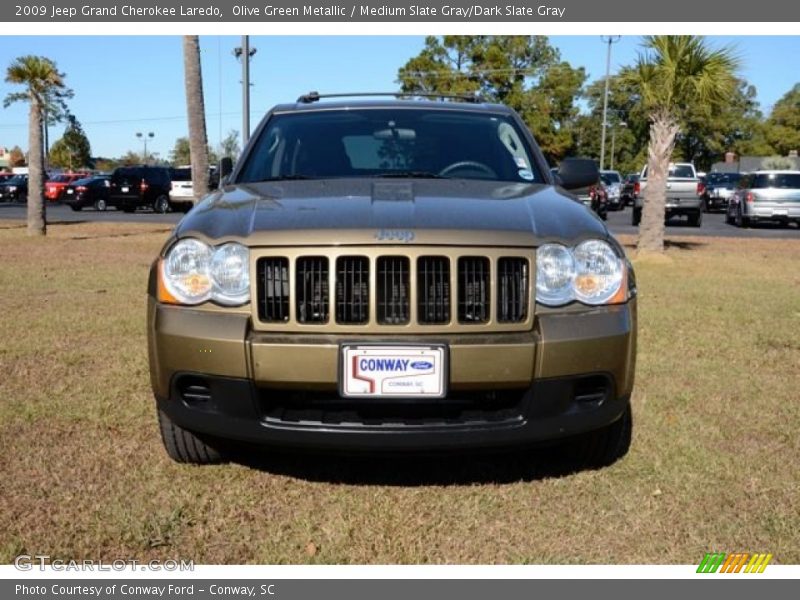 Olive Green Metallic / Medium Slate Gray/Dark Slate Gray 2009 Jeep Grand Cherokee Laredo