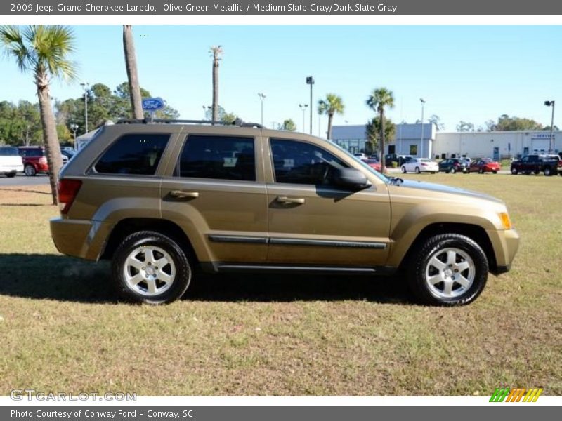 Olive Green Metallic / Medium Slate Gray/Dark Slate Gray 2009 Jeep Grand Cherokee Laredo