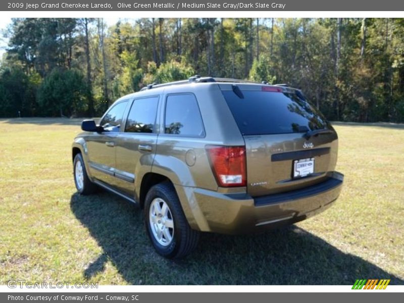 Olive Green Metallic / Medium Slate Gray/Dark Slate Gray 2009 Jeep Grand Cherokee Laredo