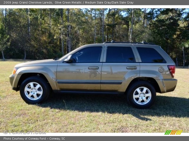 Olive Green Metallic / Medium Slate Gray/Dark Slate Gray 2009 Jeep Grand Cherokee Laredo