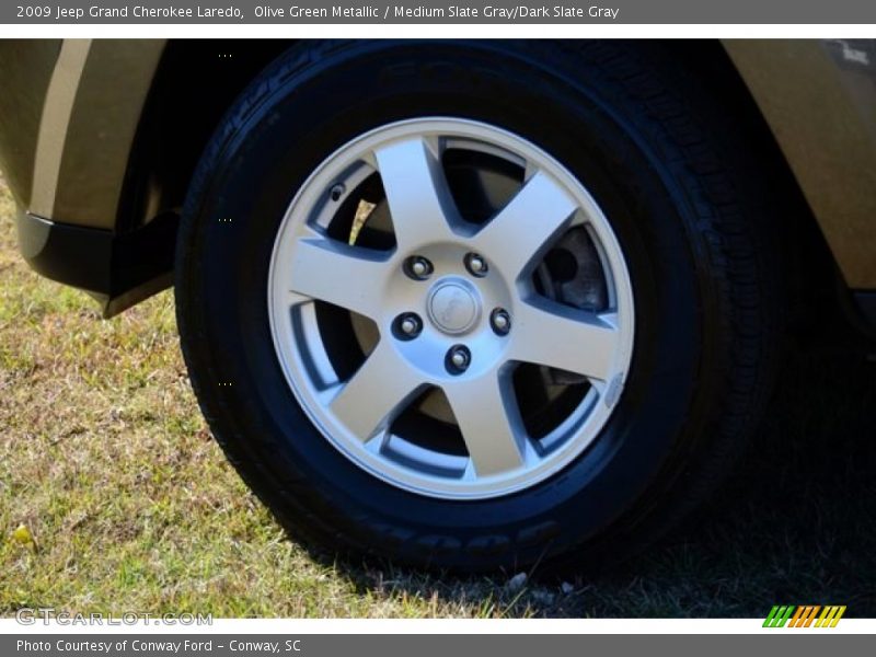 Olive Green Metallic / Medium Slate Gray/Dark Slate Gray 2009 Jeep Grand Cherokee Laredo