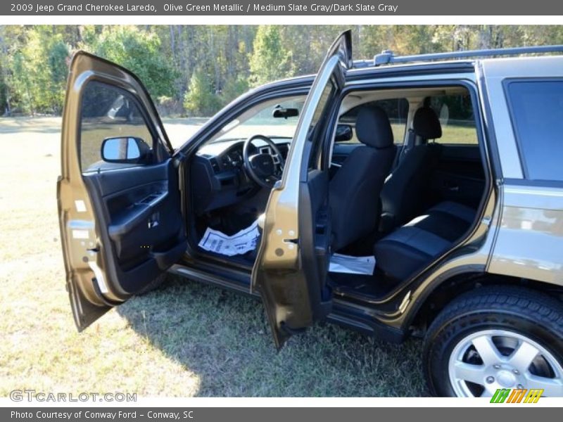 Olive Green Metallic / Medium Slate Gray/Dark Slate Gray 2009 Jeep Grand Cherokee Laredo