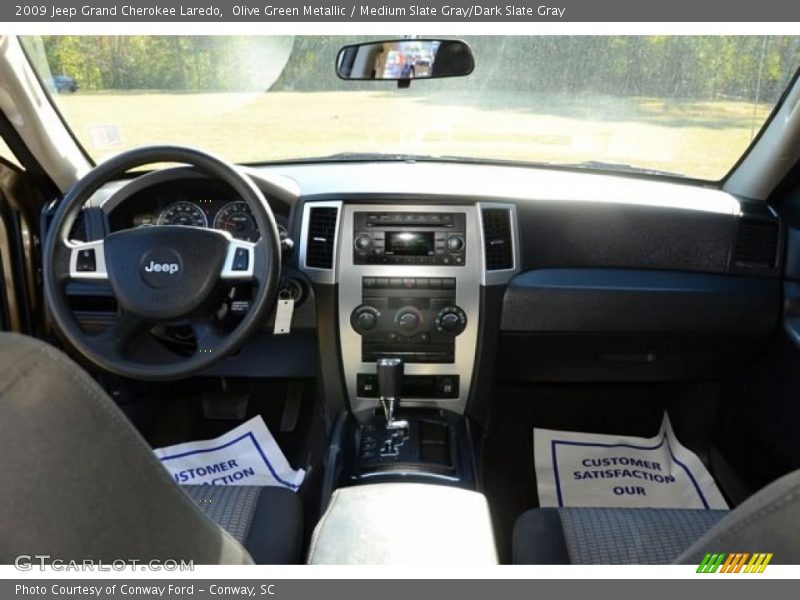 Olive Green Metallic / Medium Slate Gray/Dark Slate Gray 2009 Jeep Grand Cherokee Laredo