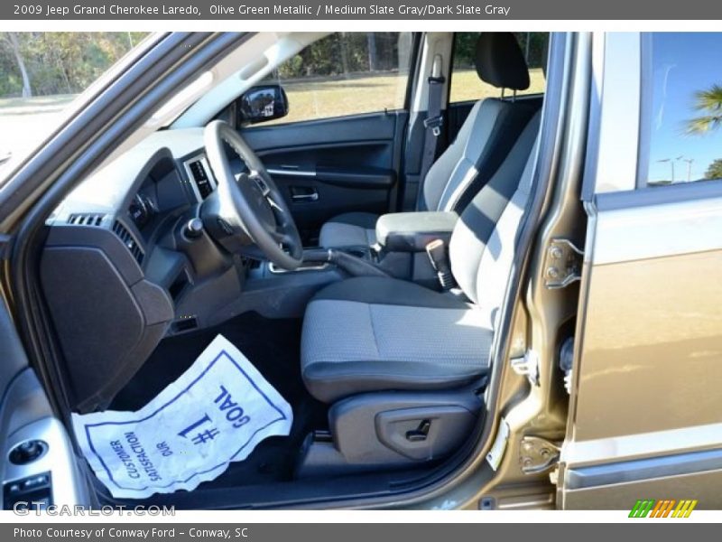 Olive Green Metallic / Medium Slate Gray/Dark Slate Gray 2009 Jeep Grand Cherokee Laredo