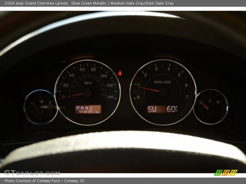 Olive Green Metallic / Medium Slate Gray/Dark Slate Gray 2009 Jeep Grand Cherokee Laredo