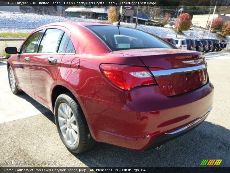 Deep Cherry Red Crystal Pearl / Black/Light Frost Beige 2014 Chrysler 200 Limited Sedan