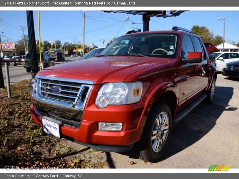 Sangria Red Metallic / Camel/Sand 2010 Ford Explorer Sport Trac Limited