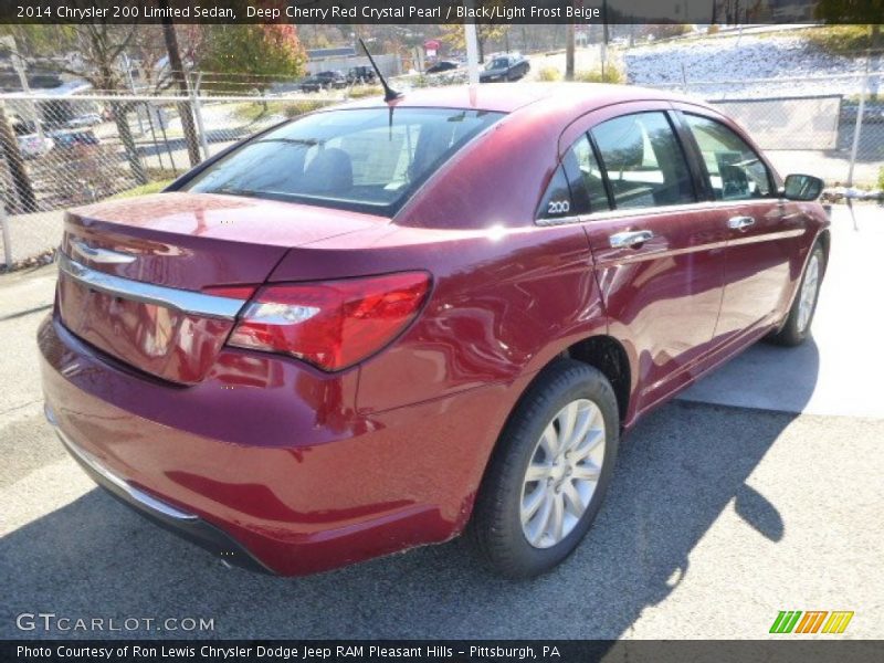 Deep Cherry Red Crystal Pearl / Black/Light Frost Beige 2014 Chrysler 200 Limited Sedan