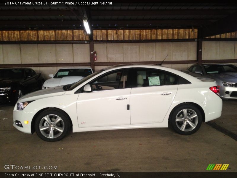 Summit White / Cocoa/Light Neutral 2014 Chevrolet Cruze LT