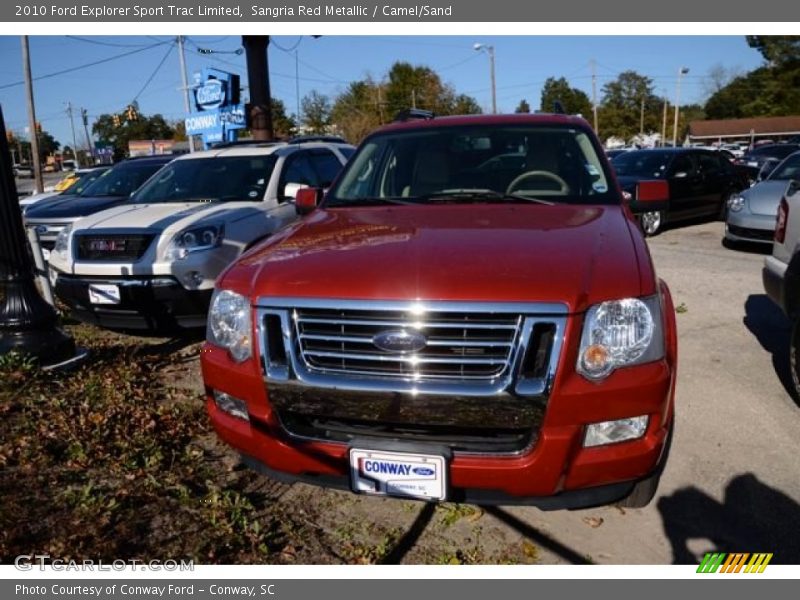 Sangria Red Metallic / Camel/Sand 2010 Ford Explorer Sport Trac Limited