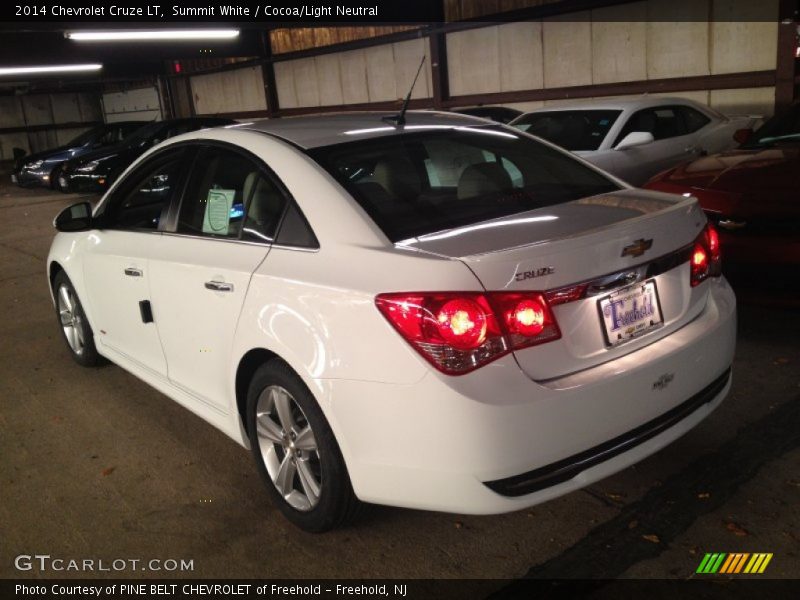 Summit White / Cocoa/Light Neutral 2014 Chevrolet Cruze LT