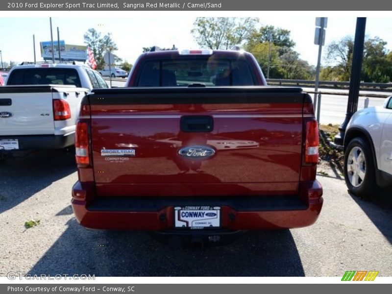 Sangria Red Metallic / Camel/Sand 2010 Ford Explorer Sport Trac Limited