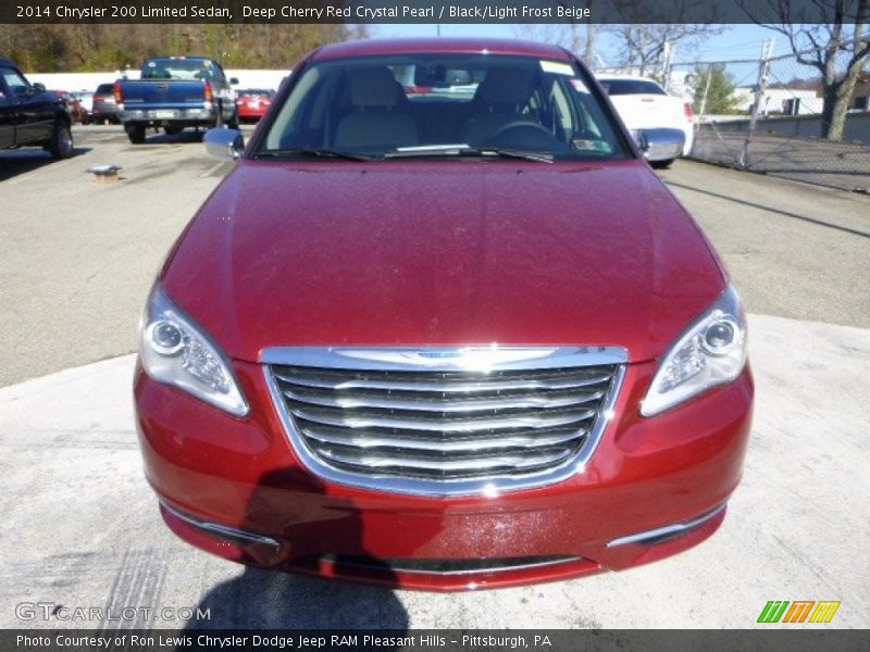 Deep Cherry Red Crystal Pearl / Black/Light Frost Beige 2014 Chrysler 200 Limited Sedan