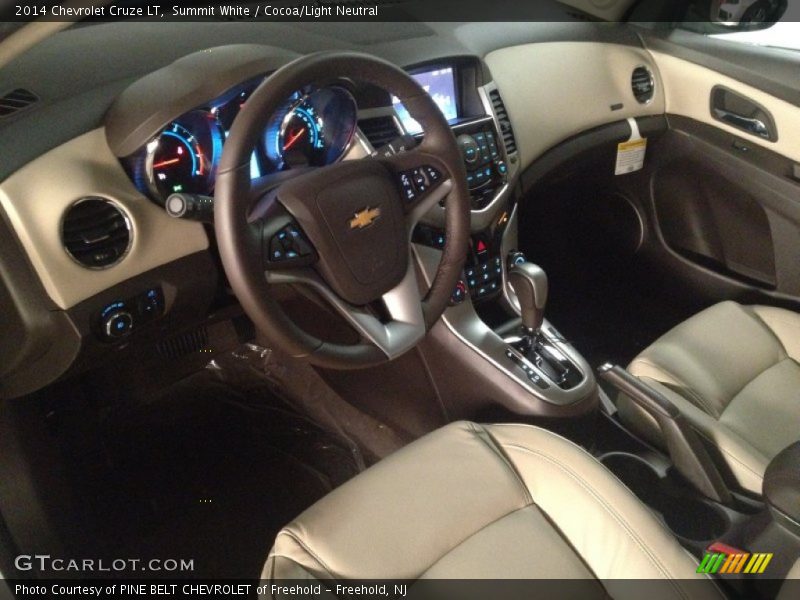 Summit White / Cocoa/Light Neutral 2014 Chevrolet Cruze LT