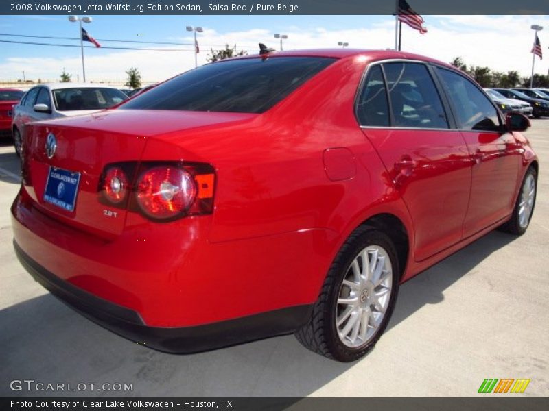 Salsa Red / Pure Beige 2008 Volkswagen Jetta Wolfsburg Edition Sedan