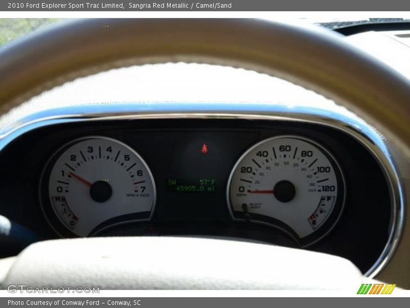 Sangria Red Metallic / Camel/Sand 2010 Ford Explorer Sport Trac Limited