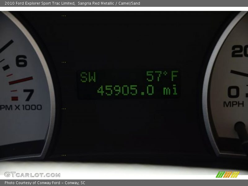 Sangria Red Metallic / Camel/Sand 2010 Ford Explorer Sport Trac Limited