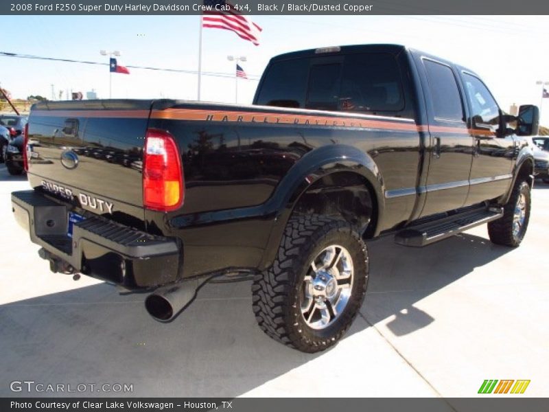 Black / Black/Dusted Copper 2008 Ford F250 Super Duty Harley Davidson Crew Cab 4x4