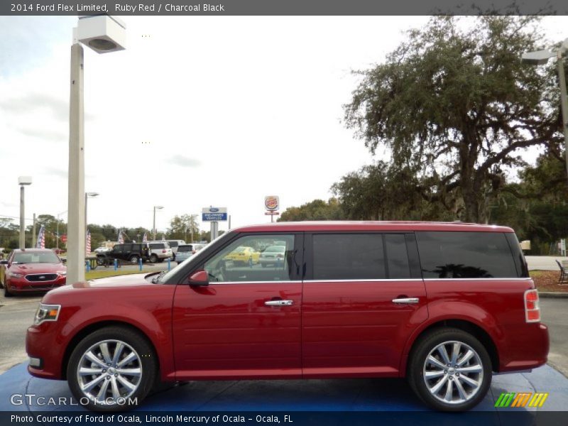 Ruby Red / Charcoal Black 2014 Ford Flex Limited