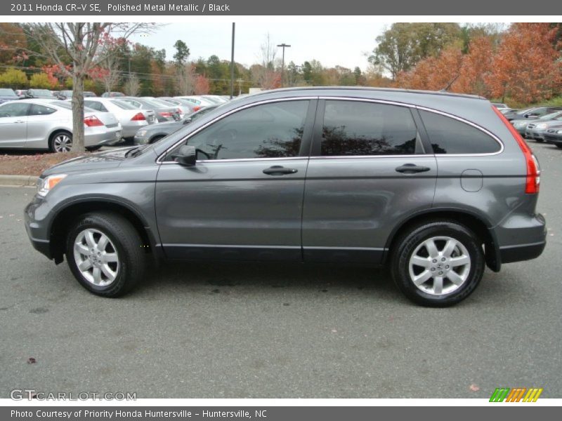 Polished Metal Metallic / Black 2011 Honda CR-V SE