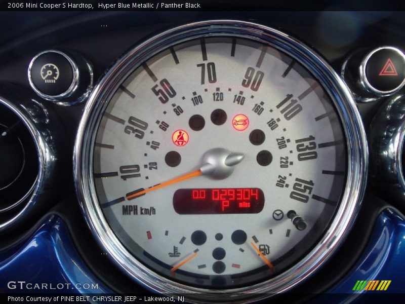 Hyper Blue Metallic / Panther Black 2006 Mini Cooper S Hardtop
