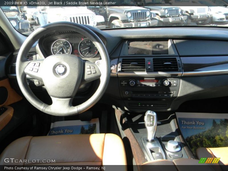 Jet Black / Saddle Brown Nevada Leather 2009 BMW X5 xDrive30i