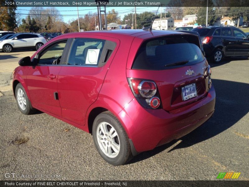 Deep Magenta Metallic / Jet Black/Dark Titanium 2014 Chevrolet Sonic LT Hatchback